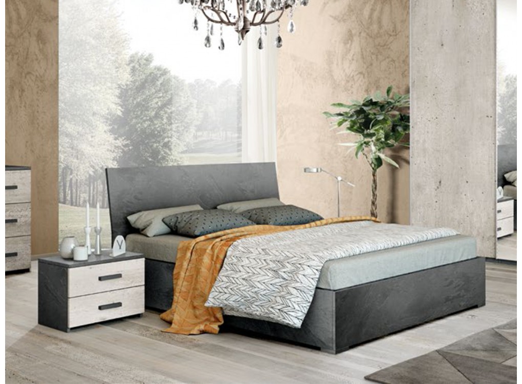 LETTO CONTENITORE CITY CEMENTO